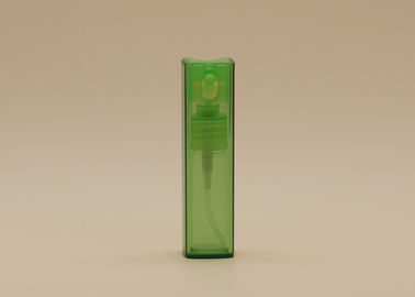 長方形のびんカバーとしてが付いている明確な緑の詰め替え式のガラス香水スプレーのびん